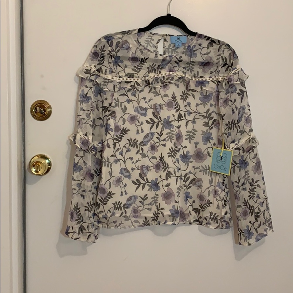 CeCe Blouse Velvet Petals
